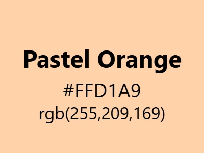 Visual example of pastel orange color with its soft, gentle appearance