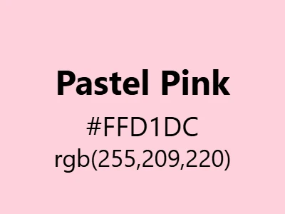 Visual example of pastel pink color with its soft, delicate appearance