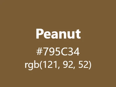 Visual example of peanut color with its earthy, medium brown appearance