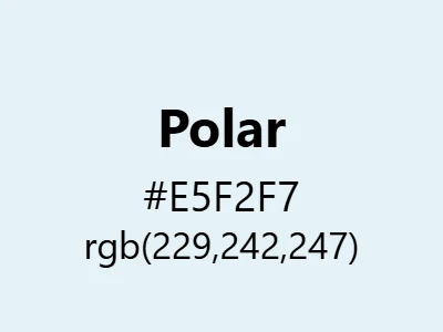 Visual example of polar color with its icy, arctic appearance