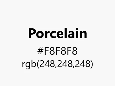 Visual example of porcelain color with its pure, smooth appearance