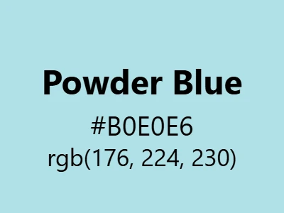 Visual example of powder blue color with its soft, delicate appearance