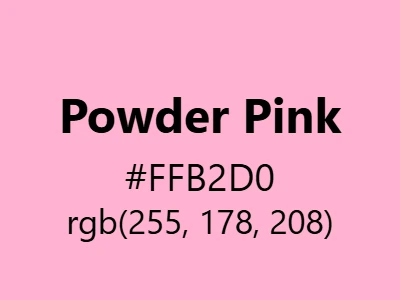 Visual example of powder pink color with its soft, delicate appearance