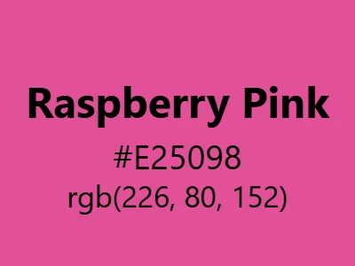 Visual example of raspberry pink color with its rich, fruity appearance