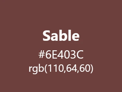Visual example of sable color with its rich, warm brown-black appearance