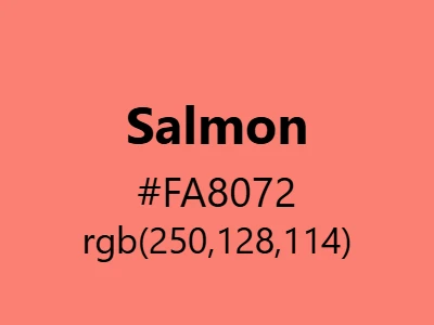 Visual example of salmon color with its soft, pinkish-orange appearance
