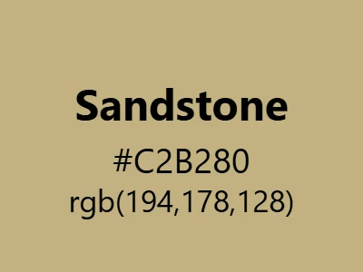 Visual example of sandstone color with its warm, sandy appearance