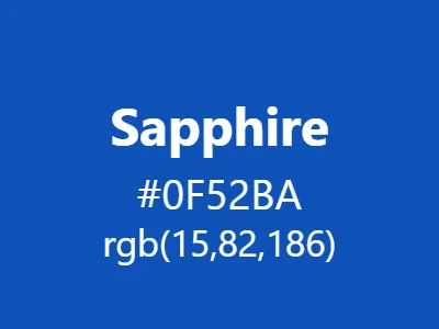 Visual example of sapphire color with its precious, jewel-toned appearance
