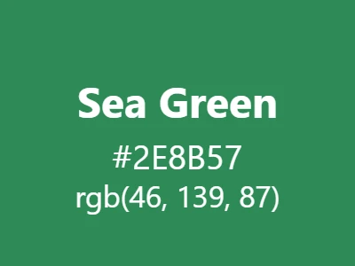 Visual example of sea green color with its oceanic, natural appearance