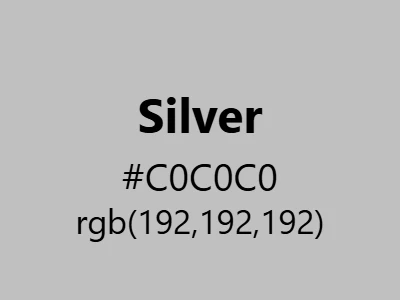 Visual example of silver color with its metallic, luminous appearance