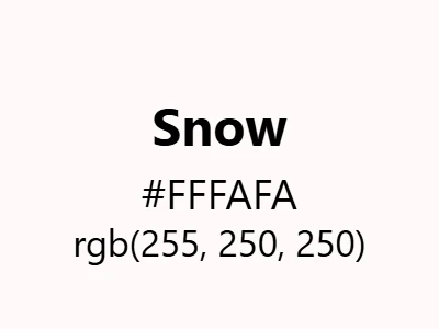 Visual example of snow color with its pure, cool appearance