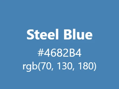 Visual example of steel blue color with its industrial, sophisticated appearance