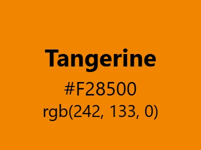 Visual example of tangerine color with its vibrant, citrusy appearance