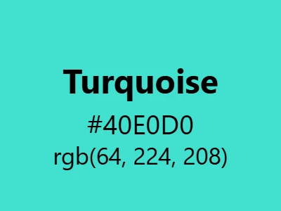 Visual example of turquoise color with its vibrant, tropical appearance