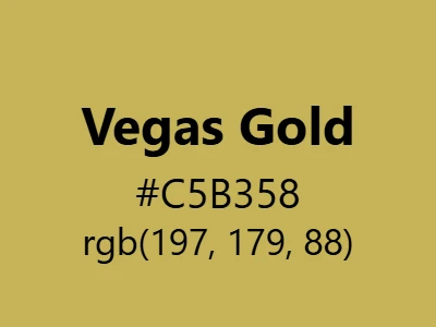 Visual example of Vegas gold color with its luxurious, metallic appearance