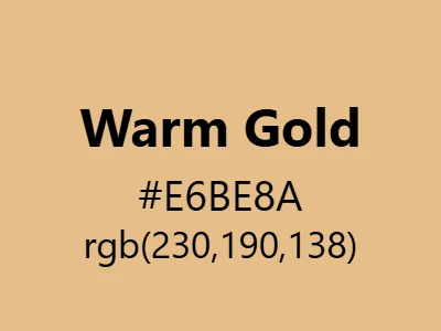 Visual example of warm gold color with its cozy, inviting appearance