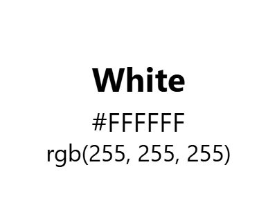 Visual example of the classic white color with hex code #FFFFFF