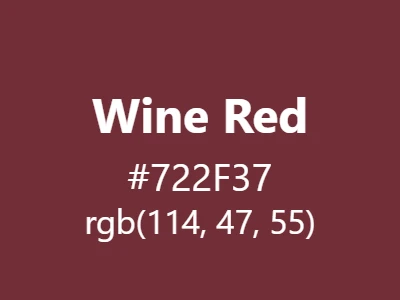 Visual example of wine red color with its deep, burgundy appearance