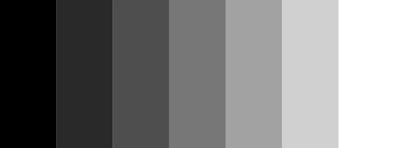 black and white color palette