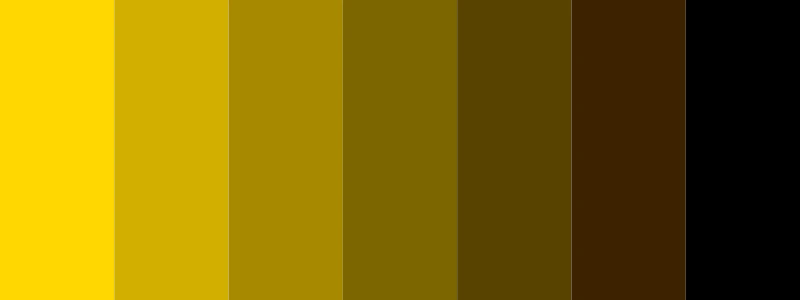 gold and black color palette