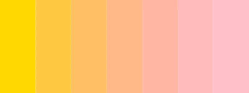 gold and pink color palette