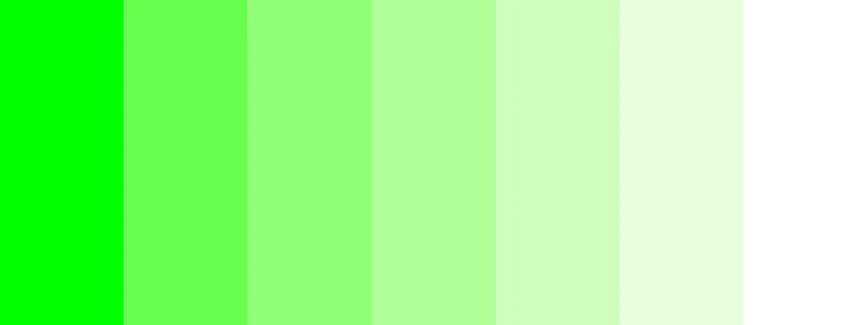 green and white color palette